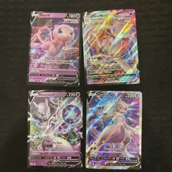 Pokemon Mew V, Vmax And Mewtwo V X2 Bundle. 4 Cards In Total. - Image 1
