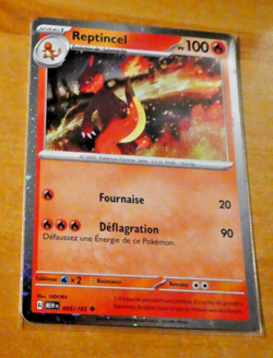 POKEMON 151 FRANCAISE CARD HOLO CARTE Promo 005/165 REPTINCEL MEW FR MINT - Image 1