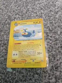 Pokemon TCG Lanturn H15/H32 Holographic Aquapolis Rare Card WOTC Yuka Morii - Image 1