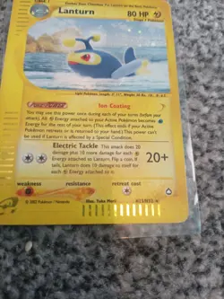 Pokemon TCG Lanturn H15/H32 Holographic Aquapolis Rare Card WOTC Yuka Morii - Image 4