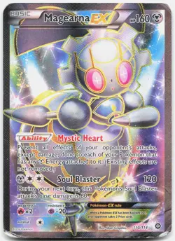 Magearna EX 110/114 Ultra Rare Steam Siege Pokemon Holo Damaged - Image 1