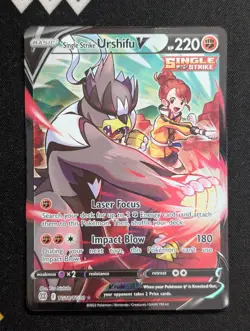 Single Strike Urshifu V TG18/TG30 SWSH09: Brilliant Stars Pokemon NM Holo - Image 1