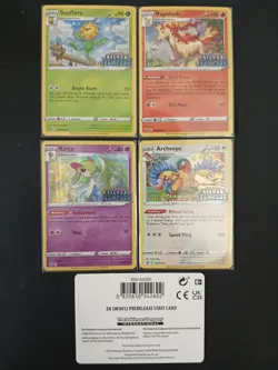 Sword & Shield Silver Tempest Staff Promos - Complete Set Of 4 Pokemon TCG promo - Image 1