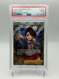 PSA 9 Gloria TG26 Full Art Trainer Pokemon English Sword Shield Brilliant Stars - Image 1