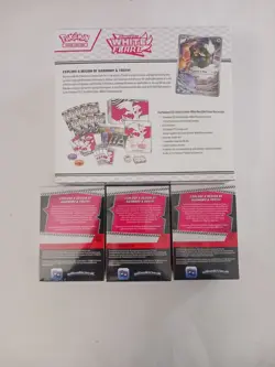 Pokemon White Flare Elite Trainer Box ETB & 3 Booster Bundles Lot - Image 2