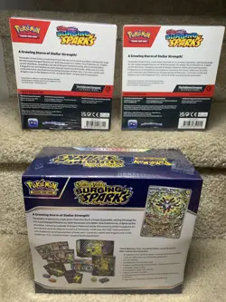 Pokemon TCG Surging Sparks ETB + 2 Booster Bundles Lot of 3! New! Sealed! - Image 2