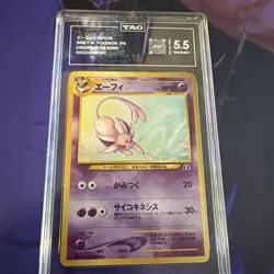 2000 Pokemon Japanese Neo 2 Espeon Holo #196 TAG 5.5 - Image 1