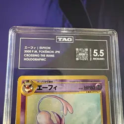 2000 Pokemon Japanese Neo 2 Espeon Holo #196 TAG 5.5 - Image 3