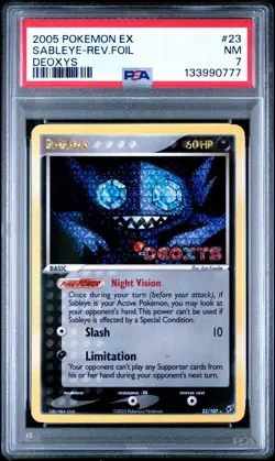 Pokemon Sableye 23 EX Deoxys Reverse Holo Rare PSA 7 - Image 2