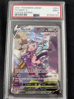 Pokemon Mew V (Alternate Full Art) 251/264 Swsh08: Fusion Strike Holo - PSA 9 - Image 1