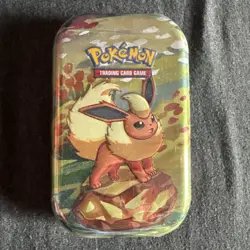 Pokemon TCG Prismatic Evolutions Flareon Mini Tin - New & Sealed - Image 1