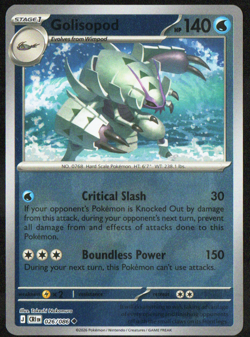 Golisopod 026/086 Reverse Holo CRI NM Pokemon TCG 2026 - Image 1