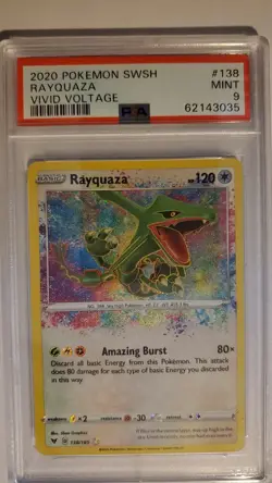 Pokemon Vivid Voltage Rayquaza Amazing Rare 138/185 PSA 9 MINT - Image 1