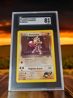 🔥2000 Pokemon Gym Heroes Rocket's Hitmonchan Holo 11/132 CGC Mint 8 - Image 1
