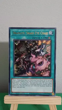 2025 Yugioh Dramatic Snake-Eye Chase Spell Card MP25-EN167 Ultra Rare - Image 1