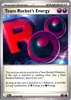 Team Rocket's Energy 217/217 Uncommon Ascended Heroes Pokemon Near Mint - Image 1