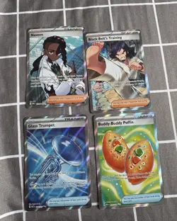 Pokemon TCG Lot Of 4 Ultra Rare Trainers- Buddy Buddy Poffin, Naveen Etc - Image 1
