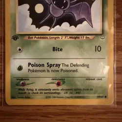 Pokemon TCG Zubat 59/64 1st Edition Neo Revelation NM - Image 4