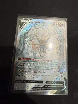 Zacian V GG48/GG70 Holo V Rare Crown Zenith Galarian Gallery Pokemon Near Mint - Image 3