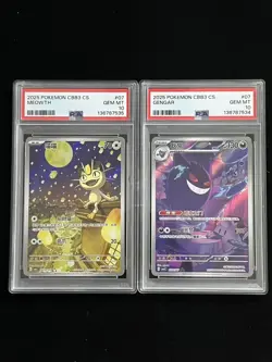 2025 Pokemon TCG S.CHN Gem Pack Vol.3 CBB3C 02 03 07/07 Gengar PSA 10 Lot*2 YX89 - Image 1