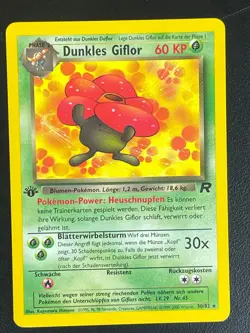 Dunkles Giflor 30/82 1st Edition Team Rocket Rare Deutsch Exc Pokemon - Image 1