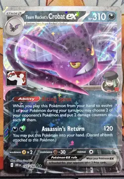 Play! Stamp - Team Rocket's Crobat ex - 122/182 - Pokemon: Prize Pack Series 8 - Image 1