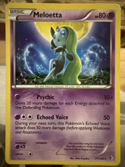 Pokemon TCG Meloetta 77/149 Boundaries Crossed Regular Common MP - Image 1