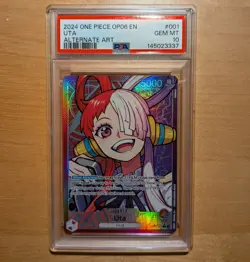 2024 One Piece Alternate Art OP-06 PSA 10 Uta Leader Red/Purple FILM #OP06-001 - Image 1