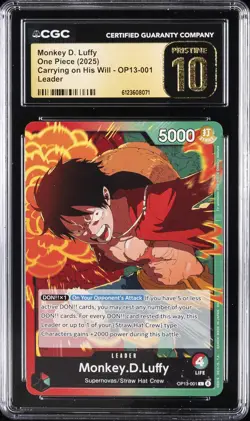 2025 ONE PIECE CARRYING ON HIS WILL LEADER MONKEY D. LUFFY CGC 10 PRISTINE - Image 1