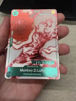 One Piece Card Game - Monkey.D.Luffy (P-061) Foil Winner English - Image 5