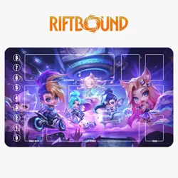 lettle KDA Riftbound Playmat League of Legends Playmat+Bag Card Game Mat 14 hot - Image 1