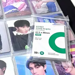 Trading Card Sleeves Hard High Transparency Photo Holographic Penny Protector ↖ - Image 2
