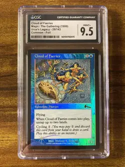 MTG✨CLOUD OF FAERIES FOIL✨Urza’s Legacy CGC 9.5 MINT+ Common CREATURE 1999 POP 1 - Image 1
