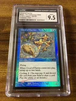 MTG✨CLOUD OF FAERIES FOIL✨Urza’s Legacy CGC 9.5 MINT+ Common CREATURE 1999 POP 1 - Image 5