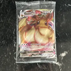 Eevee Vmax Pokemon SWSH087 Shining Fates Black Star Promo Holo Sealed - Image 1