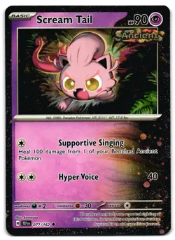 Scream Tail 077/162 - 🌊 Temporal Forces Pokemon TCG COSMOS Holo 🖤 - LP - Image 1