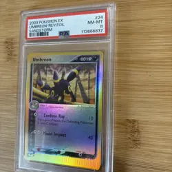 Pokemon Umbreon EX Sandstorm Reverse Holo Rare #24 PSA 8 Mint NEW CERT - Image 4