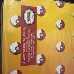 1999 Vintage Pokemon 3-Ring Card Binder Thunder Wave Electric Pikachu Nintendo - Image 3