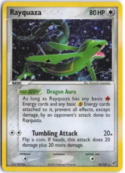 Rayquaza 22/107 Rare Deoxys Pokemon LP - Image 1
