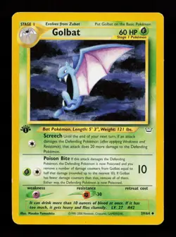 Golbat 29/64 Uncommon Neo Revelation 1st Edition Pokemon Card - Image 1