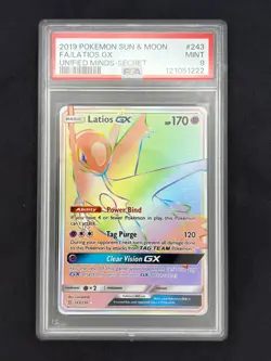 Latios GX 243/236 - Unified Minds - Graded PSA 9 MINT Pokemon Card - Image 1