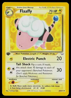 Pokemon Card - Flaaffy Neo Revelation 28/64 1st Edition Uncommon - Image 1
