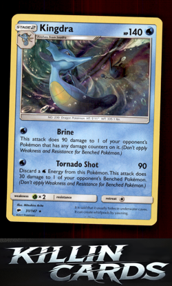 Kingdra 31/147 Pokemon Holo Rare SM - Burning Shadows Card NM - Image 1
