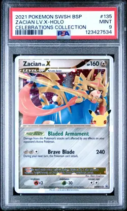 Pokemon Zacian LV. X - SWSH135 SWSH: Sword & Shield Promo Cards Promo PSA 9 MINT - Image 1