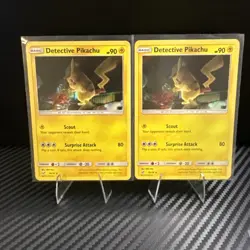 Detective Pikachu Lot of 4 All 3 Types of Pikachu’s Pokemon Cards TCG - Image 2