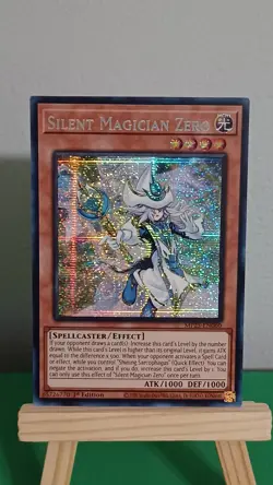 2025 Yugioh Silent Magician Zero MP25-EN060 Prismatic Secret Rare 1st Edition - Image 2