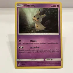 Pokemon TCG Mimikyu SM29 Sun & Moon Black Star Promo Holo Rare Card NM - Image 1