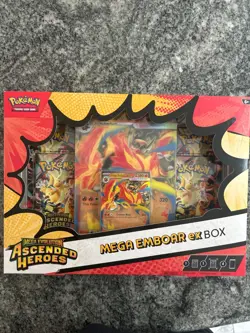 Pokemon TCG: Ascended Heroes - Mega Emboar EX - Collection Box - New & Sealed - Image 1