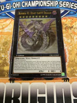 Yugioh Number 92: Heart-eartH Dragon CBLZ-EN045 Ultimate Rare 1st Edition NM - Image 1