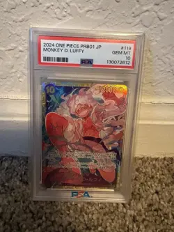 2024 ONE PIECE JAPANESE PRB01-PREMIUM BOOSTER #119 MONKEY D. LUFFY PSA 10 - Image 1